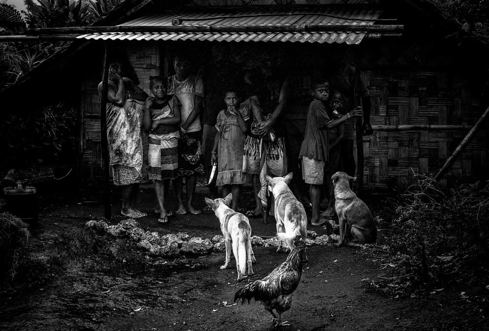 Tribal Family Home by Joxe Inazio Kuesta Garmendia — canvas wall art