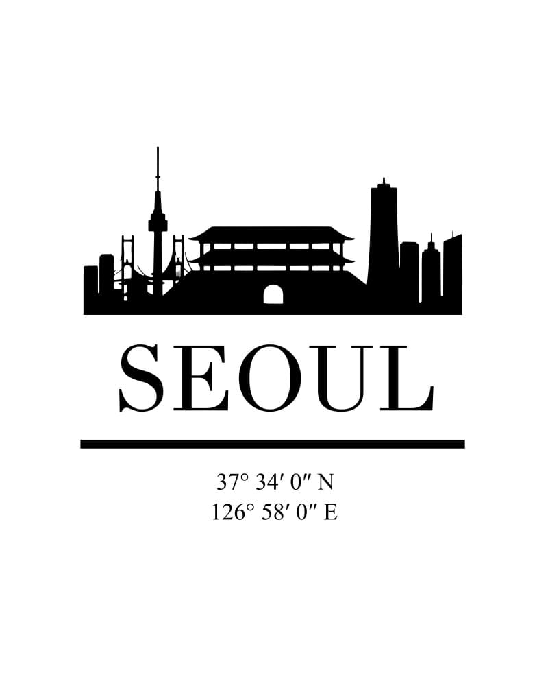 Seoul City Skyline by Emiliano Deificus — canvas wall art