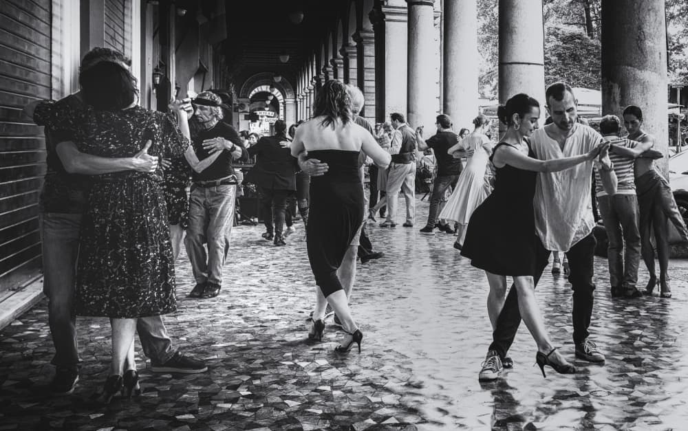 Street Tango Embrace by Giuseppe Grimaldi — canvas wall art