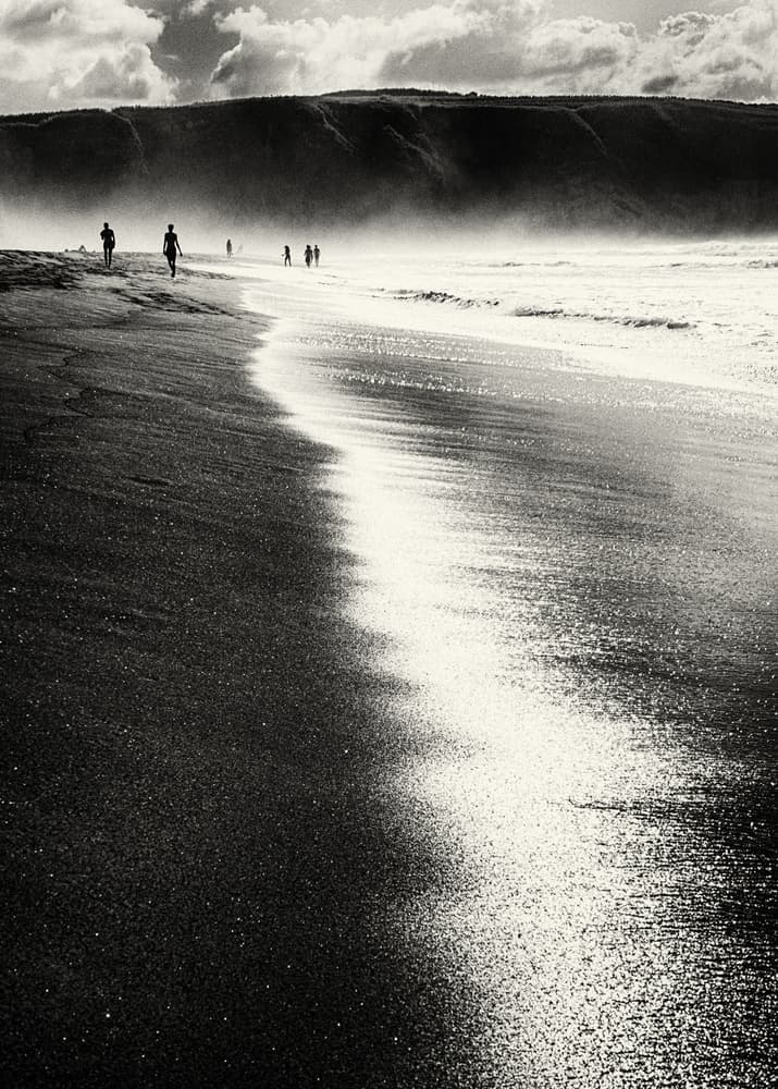 Misty Coastal Stroll by Ulrike Eisenmann — canvas wall art