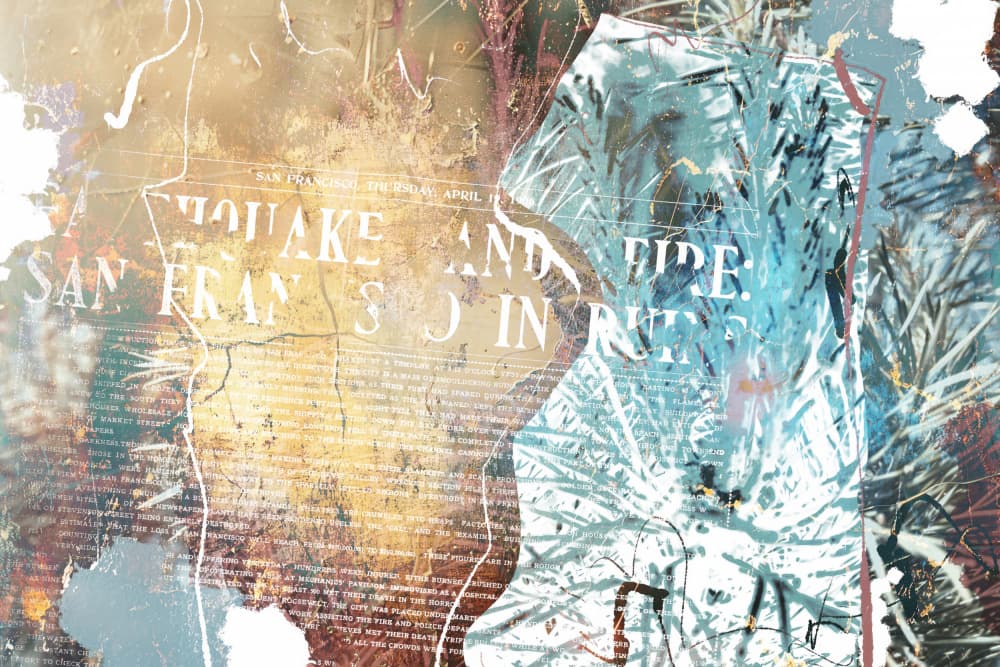 San Francisco Earthquake Fire by Rafal Kulik — canvas wall art