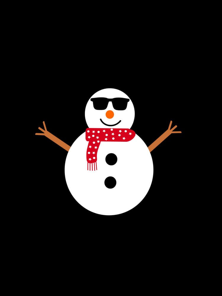 Cool Snowman by Baobab Print store — canvas wall art