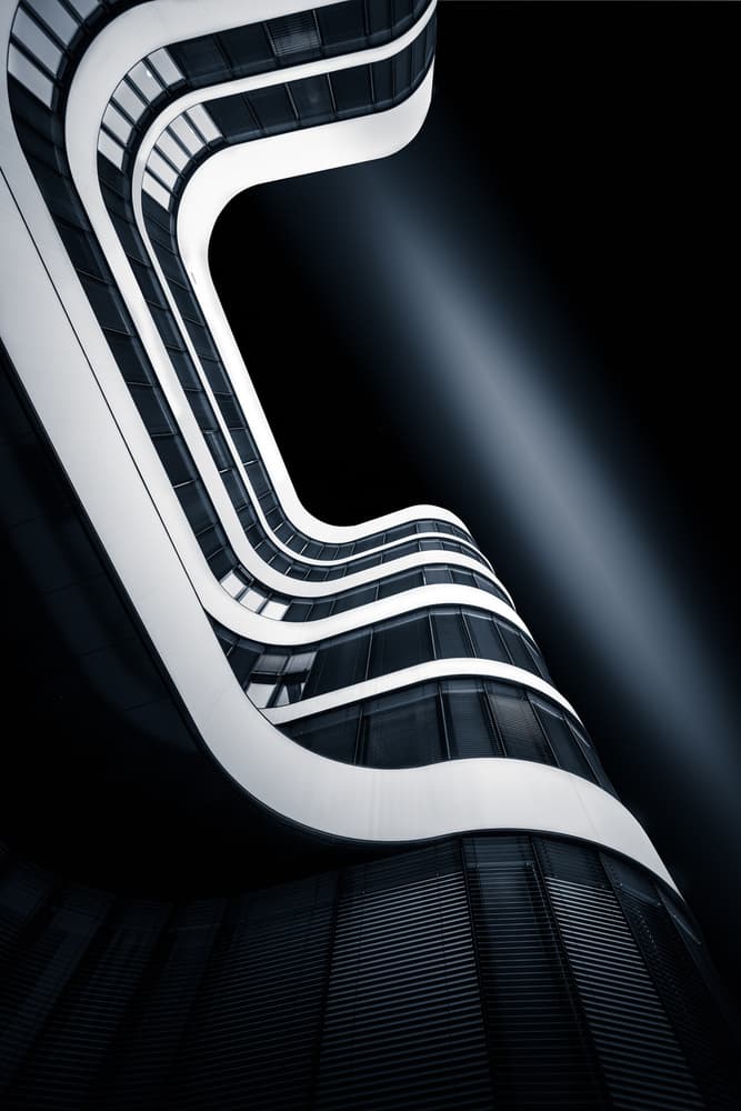 Sleek Architectural Curves by Jörg  Vollrath — canvas wall art
