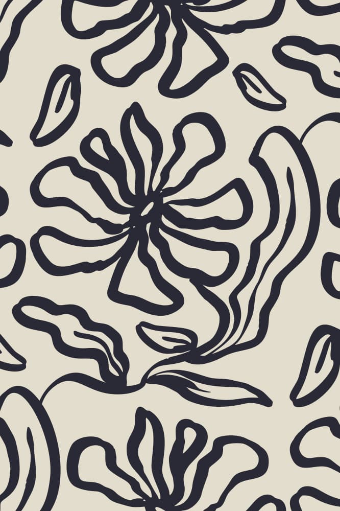Organic Floral Pattern by Anna Rose — canvas wall art