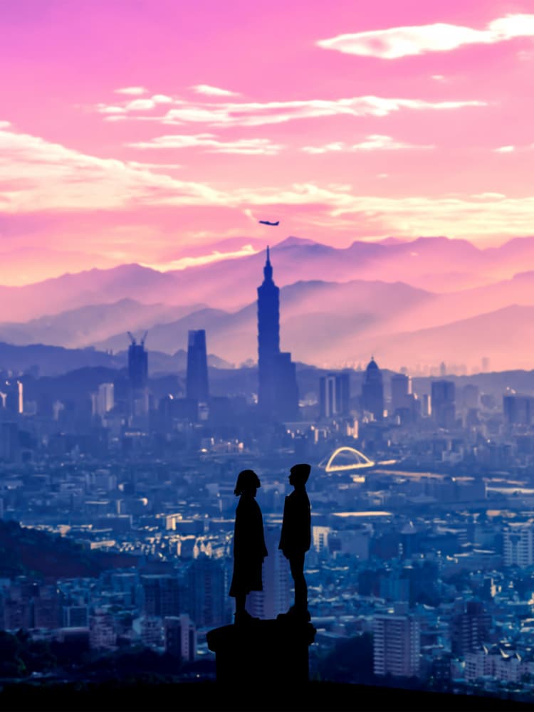 Romantic City Sunset by Ritvik takkar — canvas wall art