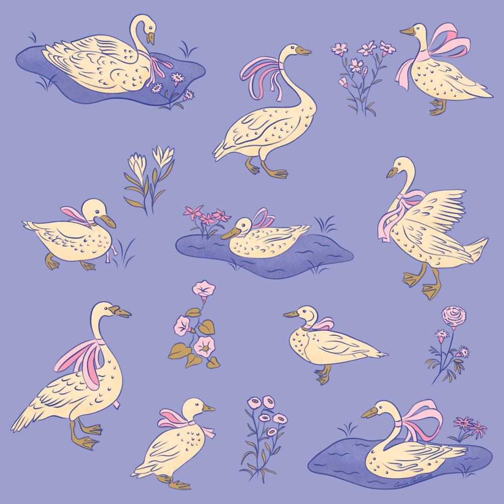 Water Birds by Carrie Cantwell — canvas wall art