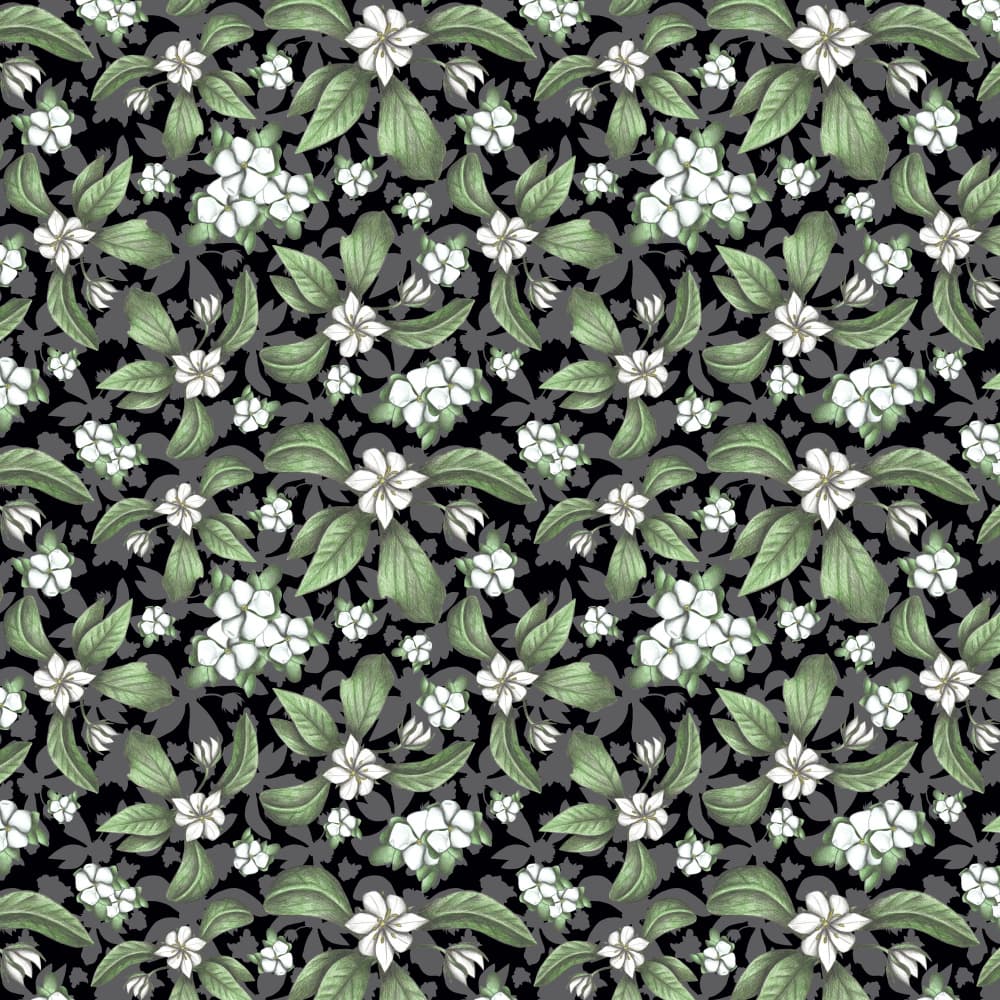 Night Garden Blooms by Cecilia Battaini — canvas wall art