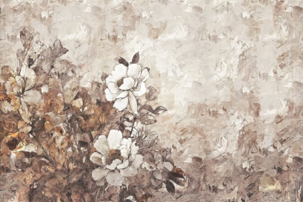 Elegant Cream Flowers by Rafal Kulik — canvas wall art