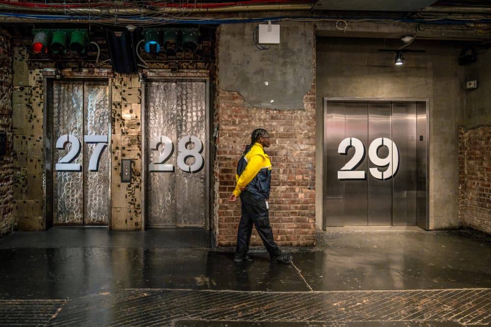 Industrial Elevator Levels by Els Keurlinckx — canvas wall art