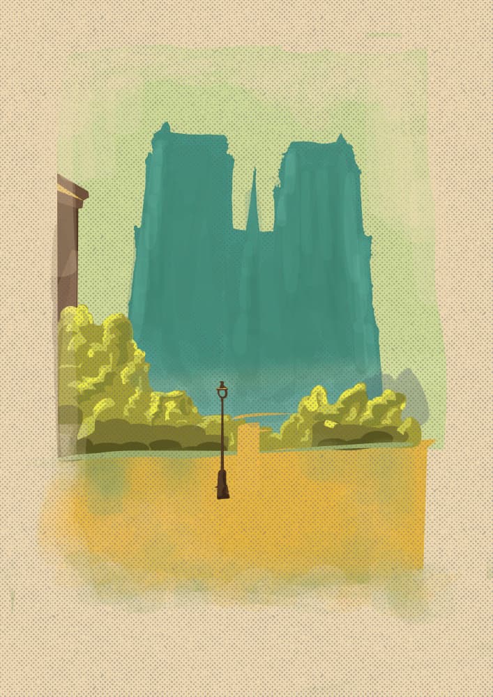 Parisian Notre Dame Vista by Nicholas — canvas wall art
