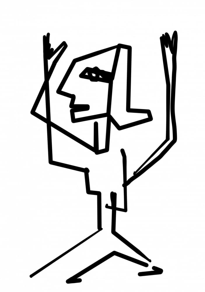 Abstract Figure Expression by Sharyn Bursic — canvas wall art