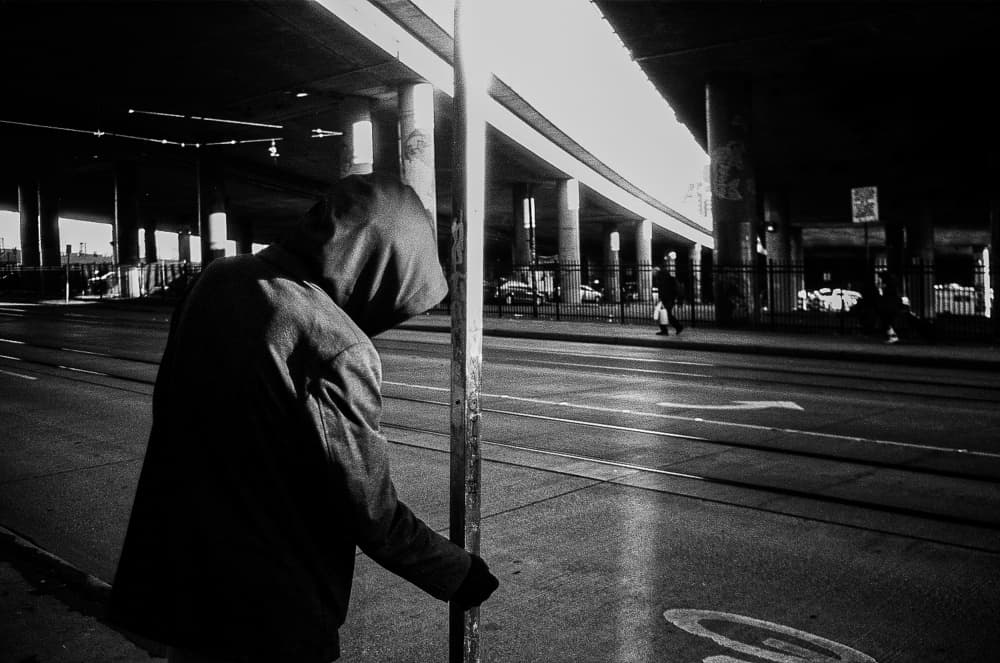 Urban Shadow Figure by Andrew Wixson — canvas wall art