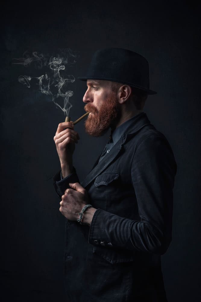 Moody Pipe Smoker by Jose Garcia — canvas wall art