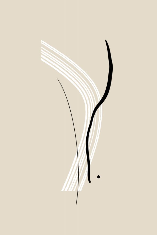 Elegant Black and White Lines by uplusmestudio — canvas wall art