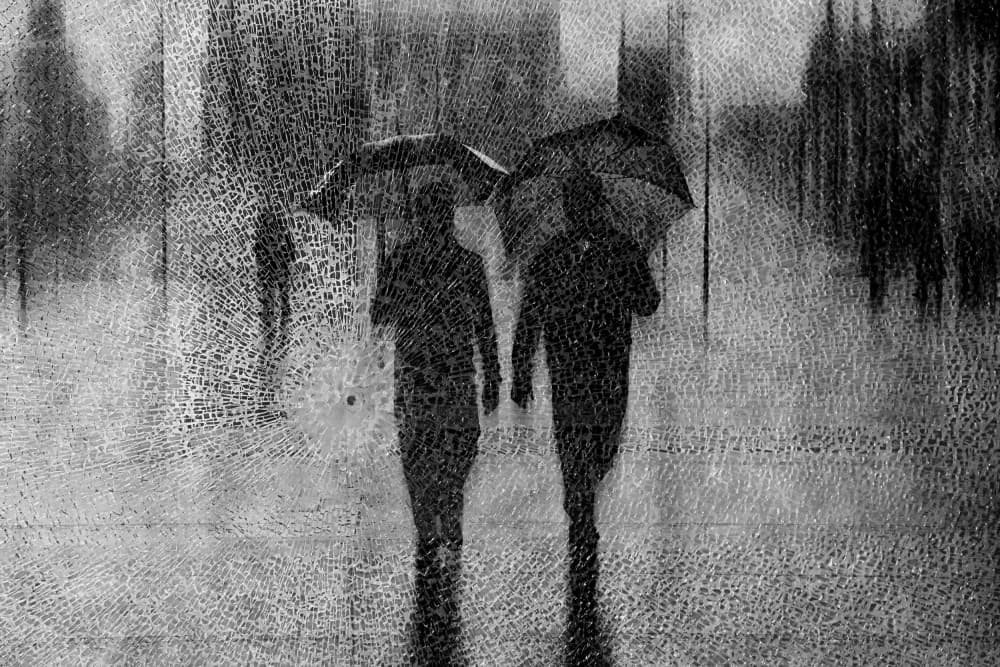 Shattered Rain Walk by Roswitha Schleicher-Schwarz — canvas wall art