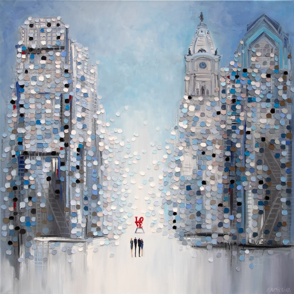 Philadelphia Love Street by Ekaterina Ermilkina — canvas wall art