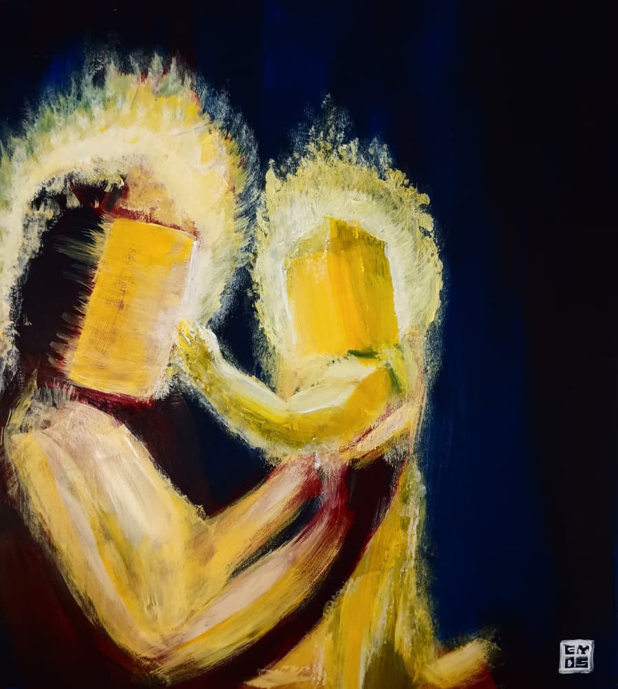 Glowing Embrace by Ezekiel Y.D. Schmitt — canvas wall art