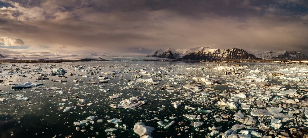 Glacial Lagoon Icebergs by Keller — canvas wall art