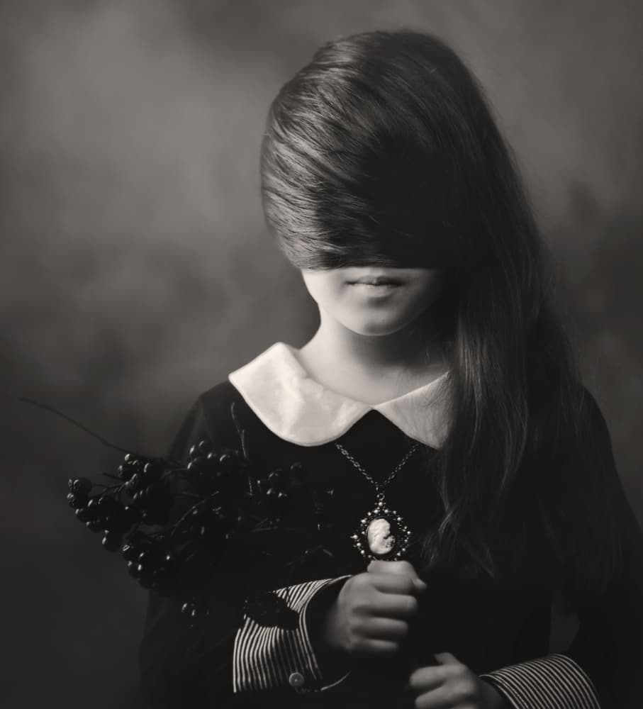 Mysterious Girl Portrait by Roland Helerand — canvas wall art
