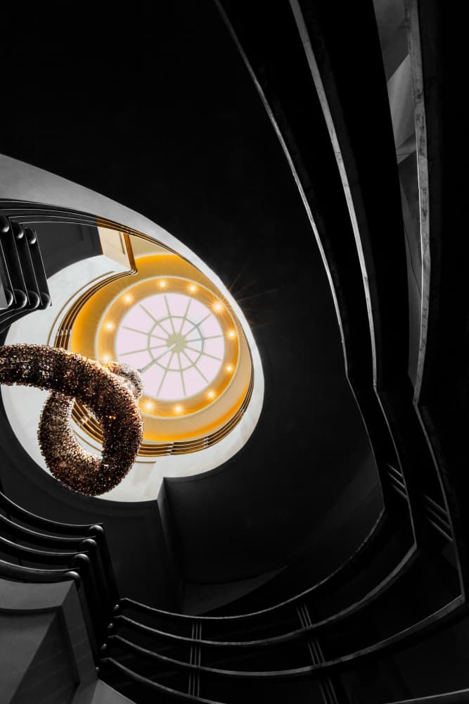 Elegant Spiral Architecture by konglingming — canvas wall art