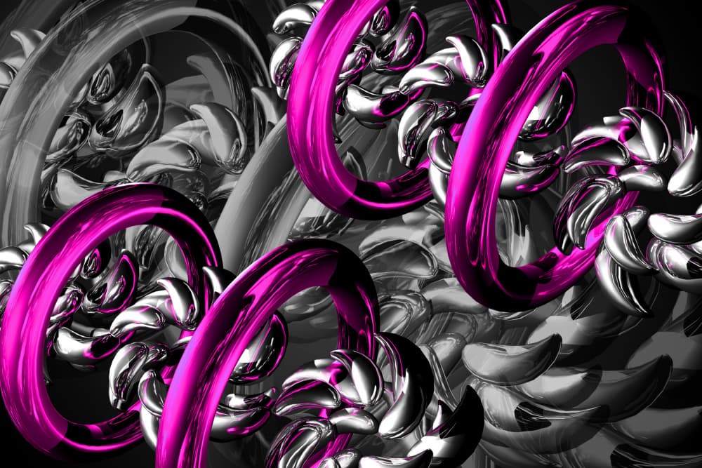 Vibrant Metallic Spirals by Rafal Kulik — canvas wall art
