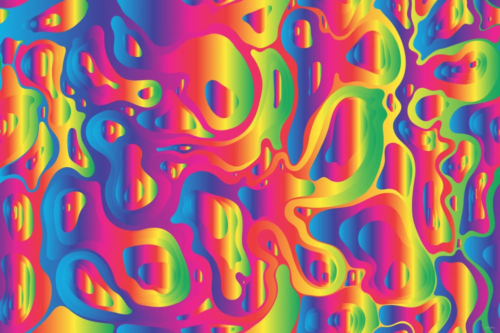 Psychedelic Rainbow Abstract by Sue Skellern — canvas wall art