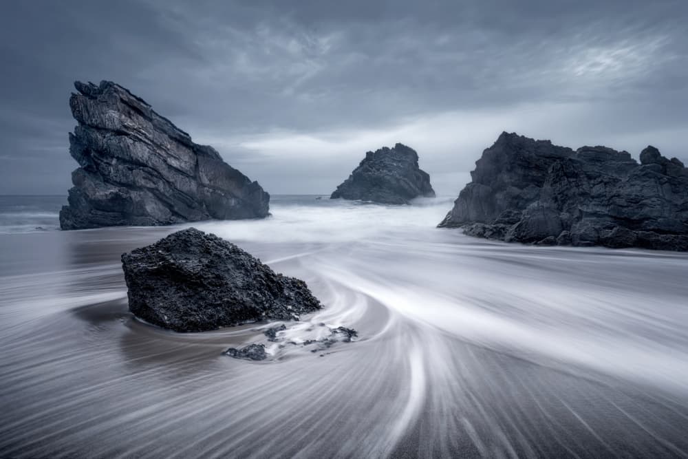 Dramatic Coastal Rocks by Nicholas — canvas wall art