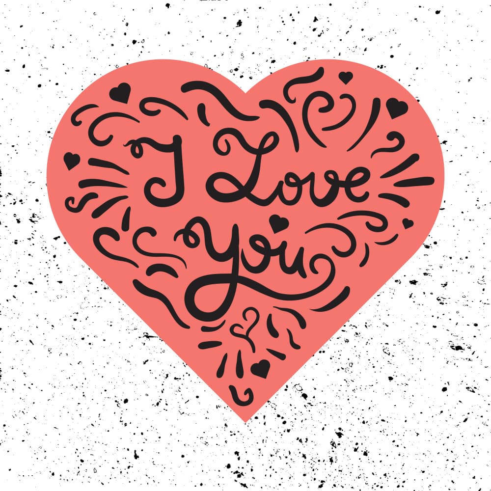 I Love You Heart by Marika Barsrsind — canvas wall art