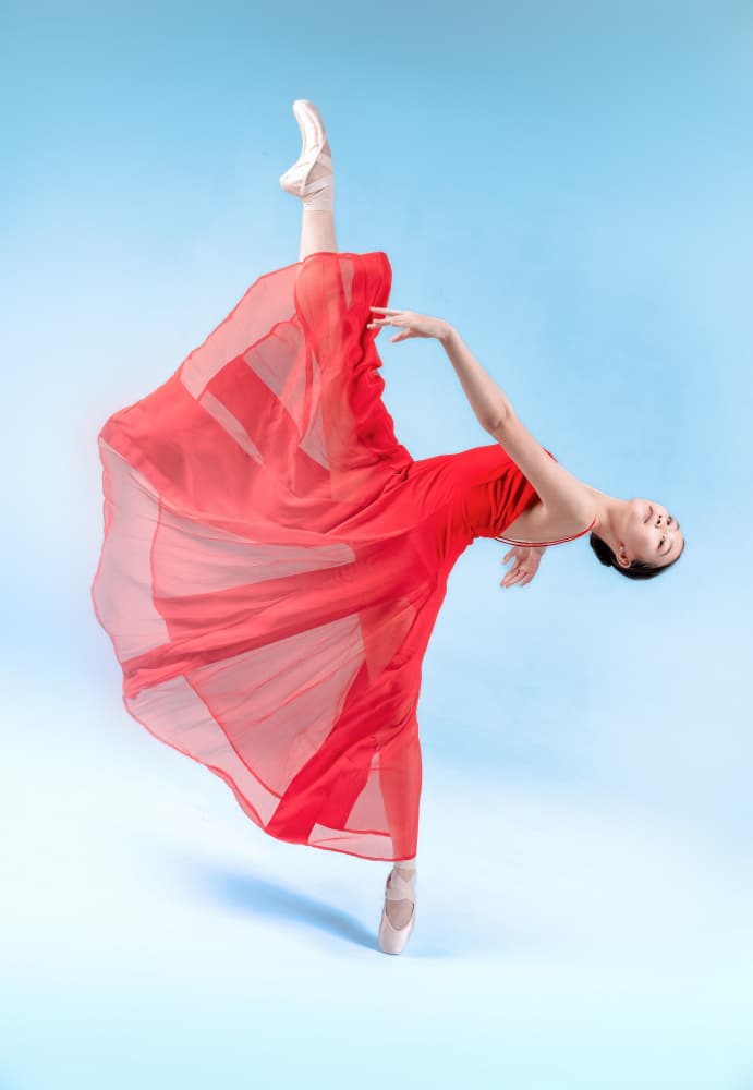 Red Ballet Dancer by Catherine Wang — canvas wall art