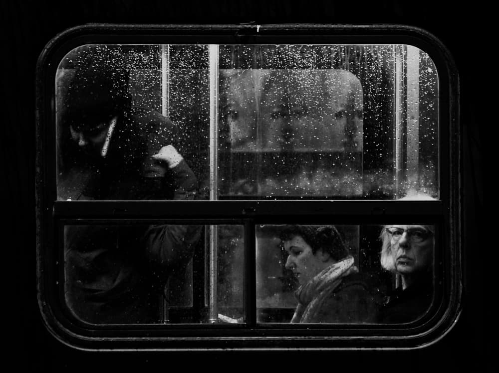 Passengers Through Rain by Jian Wang — canvas wall art