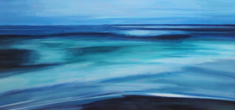 Blue Ocean Flow by Maxine Shore — canvas wall art