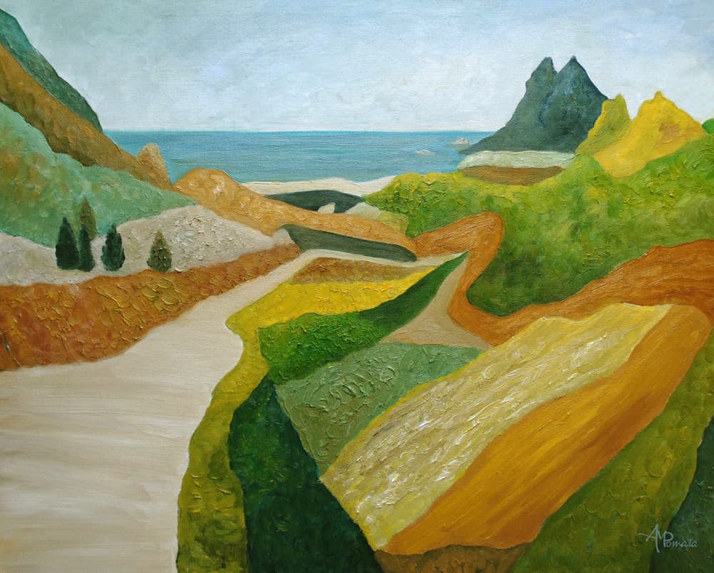 Vibrant Coastal Vista by Angeles M. Pomata — canvas wall art