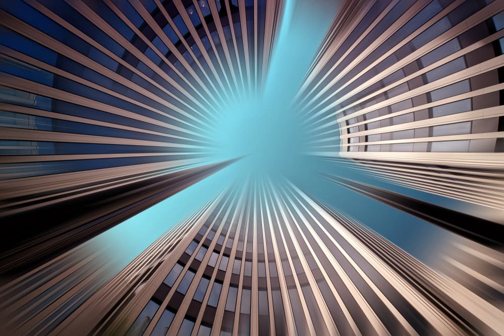 Skyward Urban Architecture by Erhard Batzdorf — canvas wall art