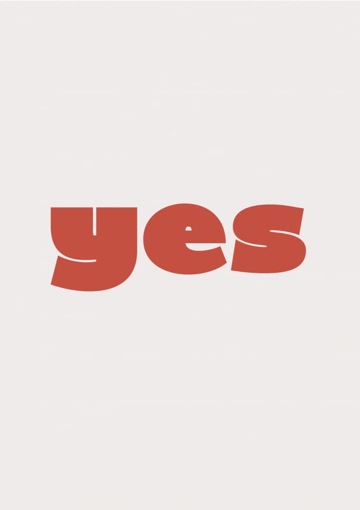 Positive Yes Message by FINE FINE STUFF — canvas wall art