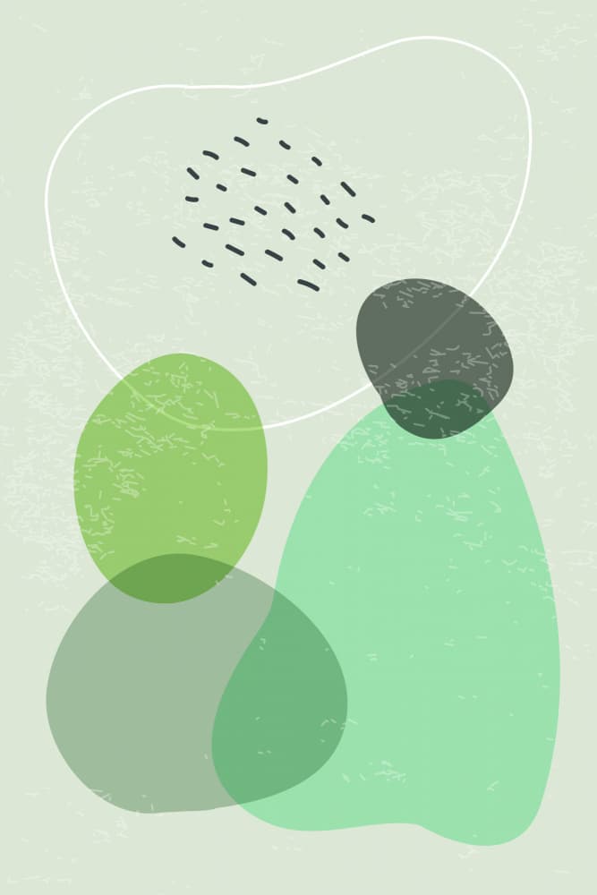 Tranquil Green Shapes by jay stanley — canvas wall art