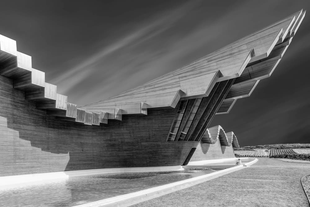 Dynamic Winery Architecture by Luc Vangindertael (laGrange) — canvas wall art