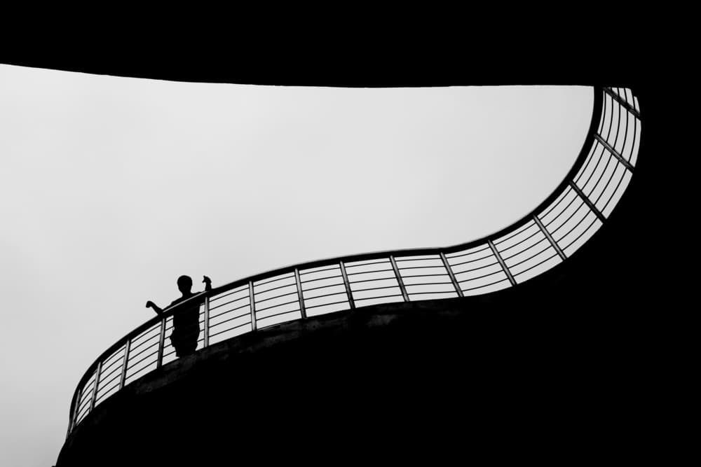 Solitary Figure Curve by Kieron Long — canvas wall art