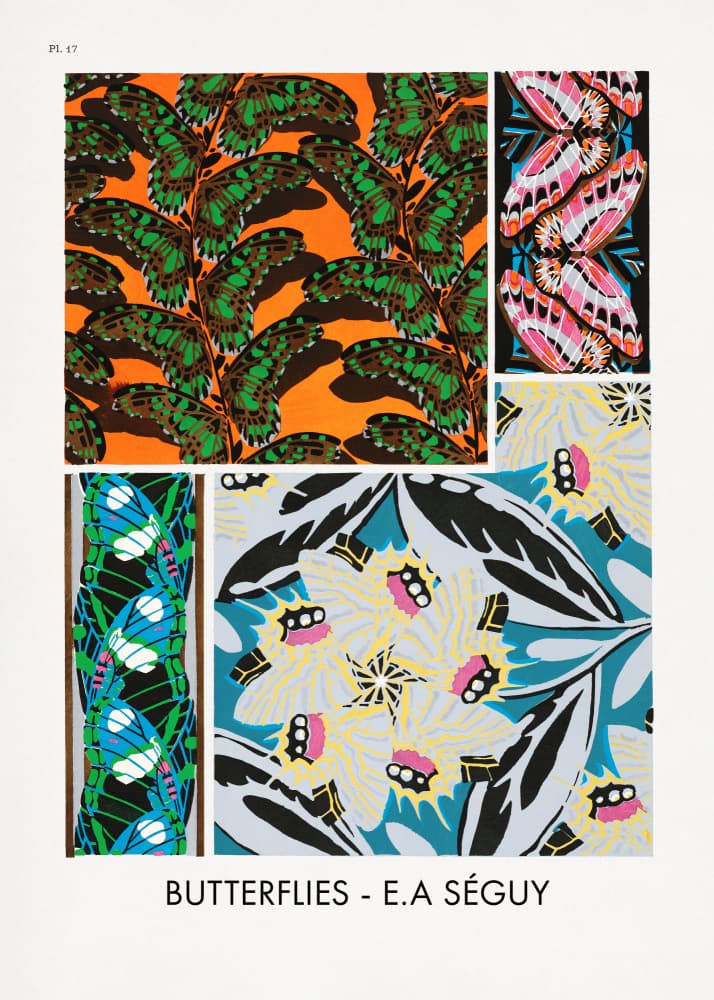 Butterflies 17 by Emile Alain Seguy — canvas wall art