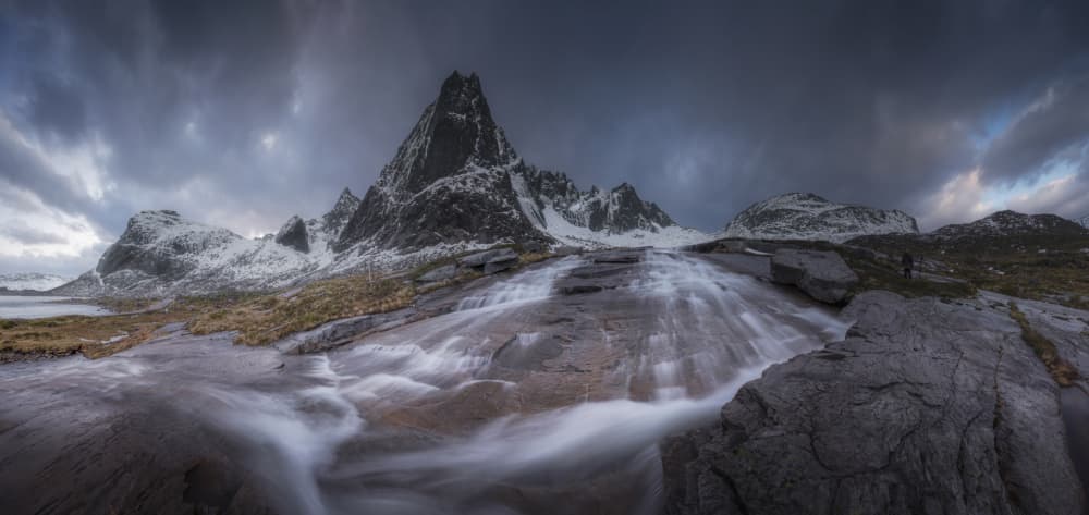 Dramatic Mountain Stream by Nina Pauli — canvas wall art