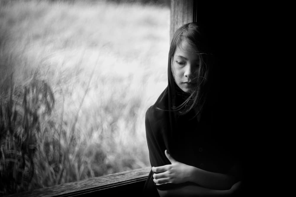 Pensive Girl By Window by Teguh Yudhi Winarno — canvas wall art