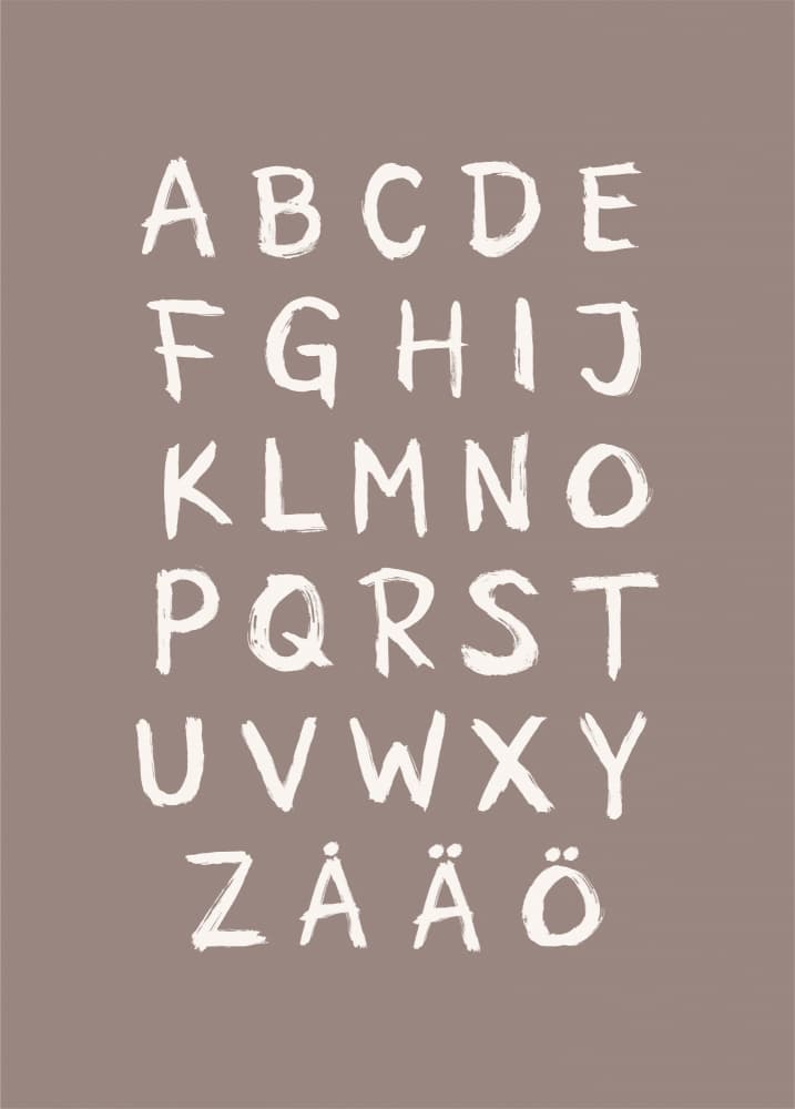 Rustic Scandinavian Alphabet by Aminah Eleonora — canvas wall art