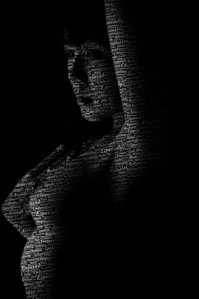 Inspirational Text Portrait by Naoya Nakagawa — canvas wall art