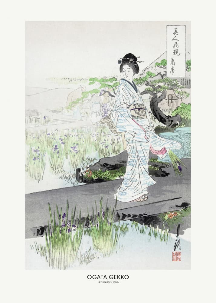 Iris Garden (1887–1896) by Ogata Gekko — canvas wall art