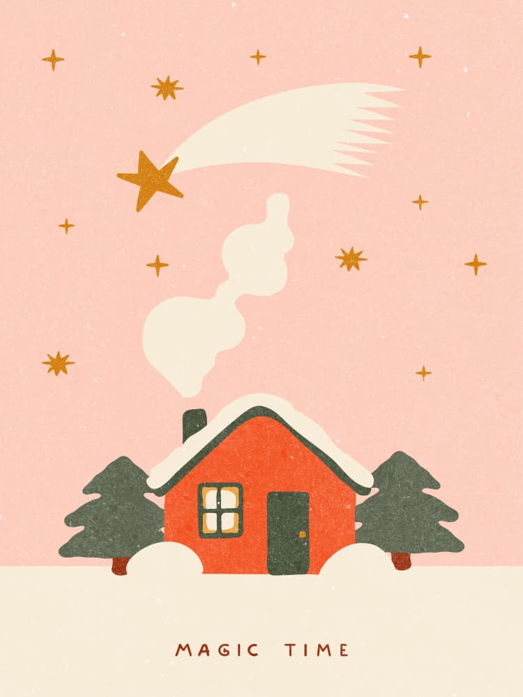 A magical time at Christmas by NKTN — canvas wall art