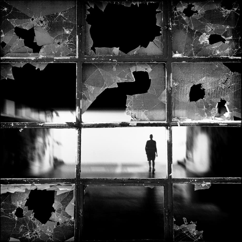 Broken Window Solitary Figure by Darko Cuder — canvas wall art