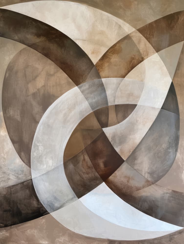 Flowing Neutral Curves by Bilge Paksoylu — canvas wall art