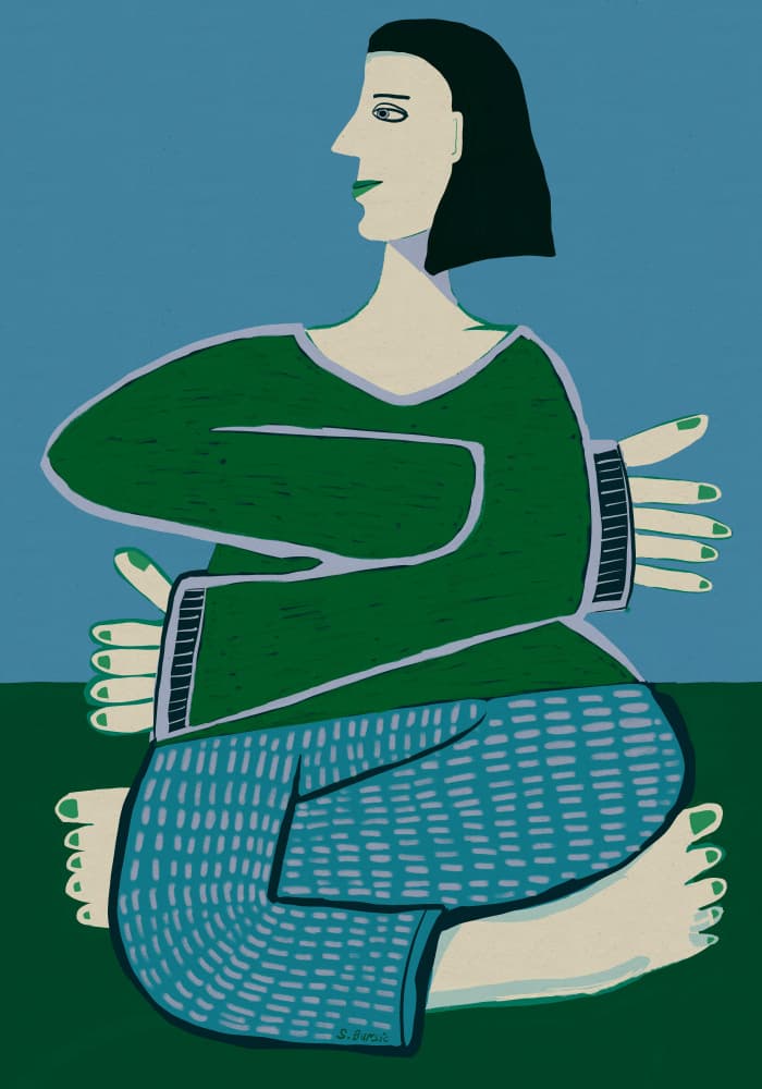Calm Woman Pose by Sharyn Bursic — canvas wall art