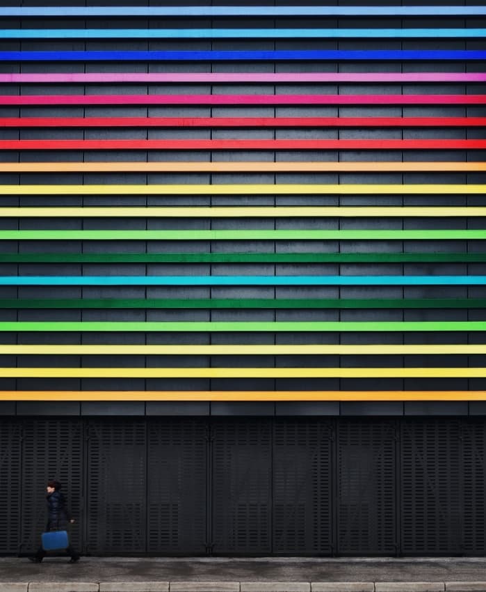 Urban Rainbow Walker by Samanta Krivec — canvas wall art