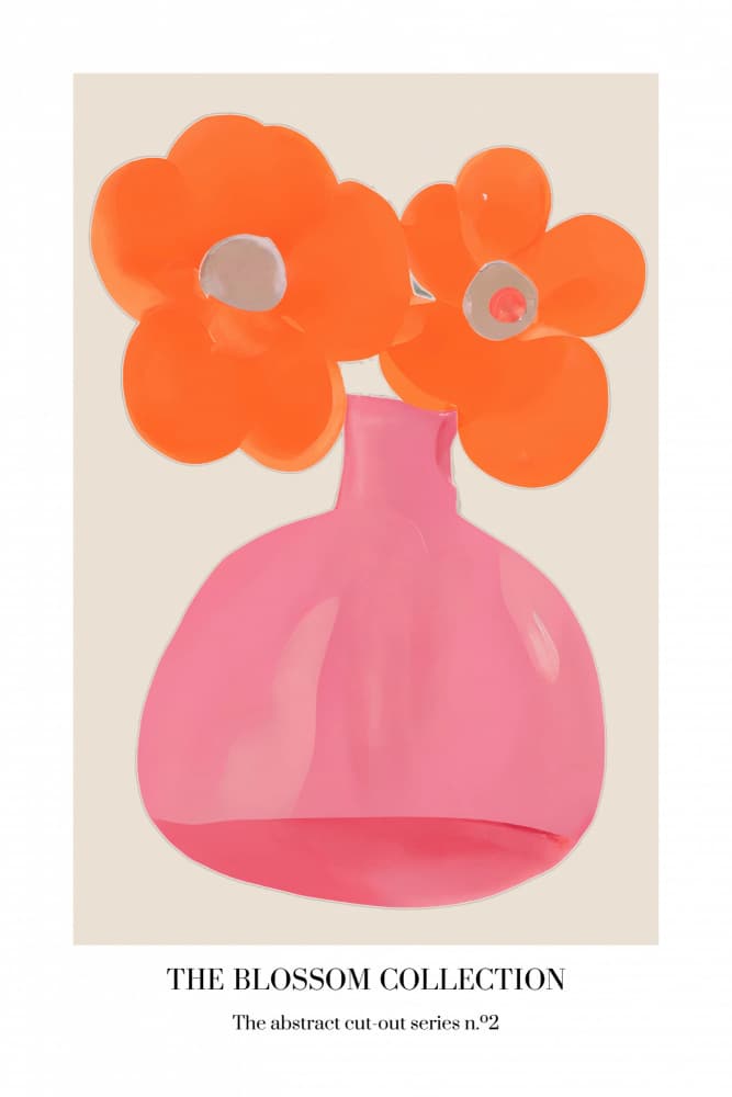 Vibrant Blossom Vase by Merel Takken — canvas wall art