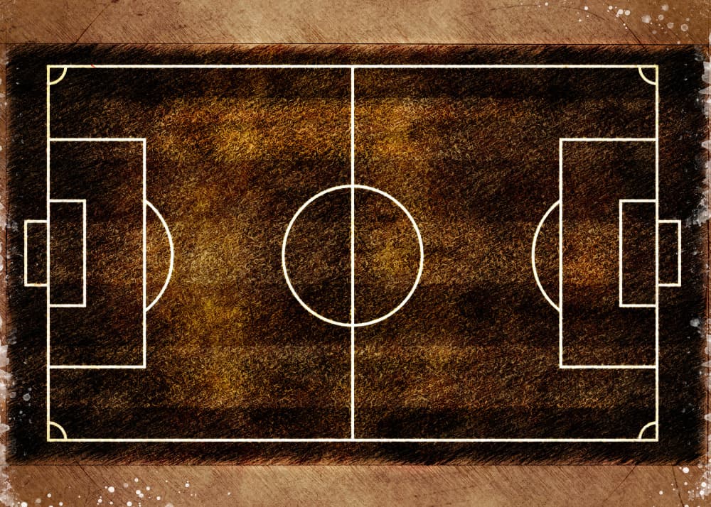 Vintage Soccer Field by Justyna Jaszke — canvas wall art